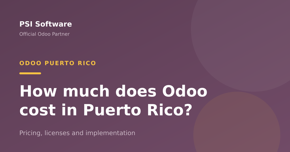 How much does Odoo cost in Puerto Rico? Pricing factors