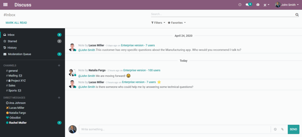 Odoo dashboard